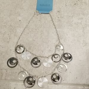 Azuli Skye silver tone and hematite tone necklace